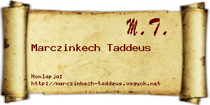 Marczinkech Taddeus névjegykártya